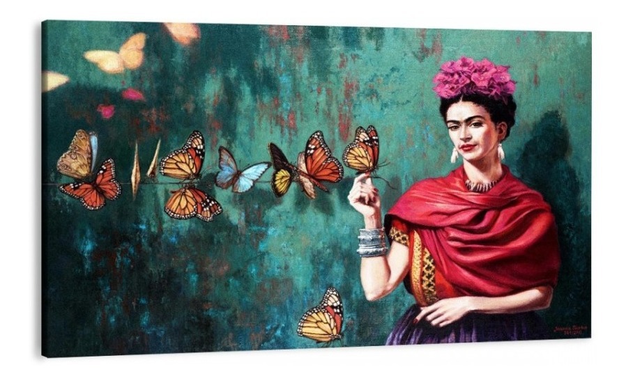 Cuadro Canvas Frida Kahlo Grande En  Lienzo Artistico Con Ba