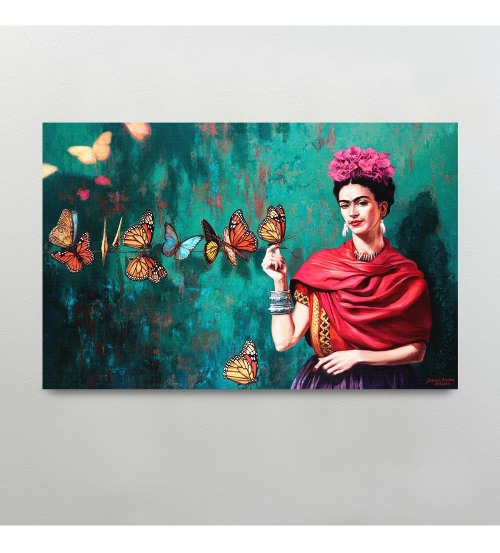 Foto 3 pulgar | Cuadro Canvas Frida Kahlo Grande En  Lienzo Artistico Con Ba