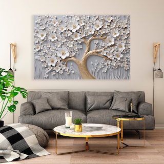 Foto 1 | Cuadros Decorativos Para Sala Tipo Oleo Árboles En Canvas