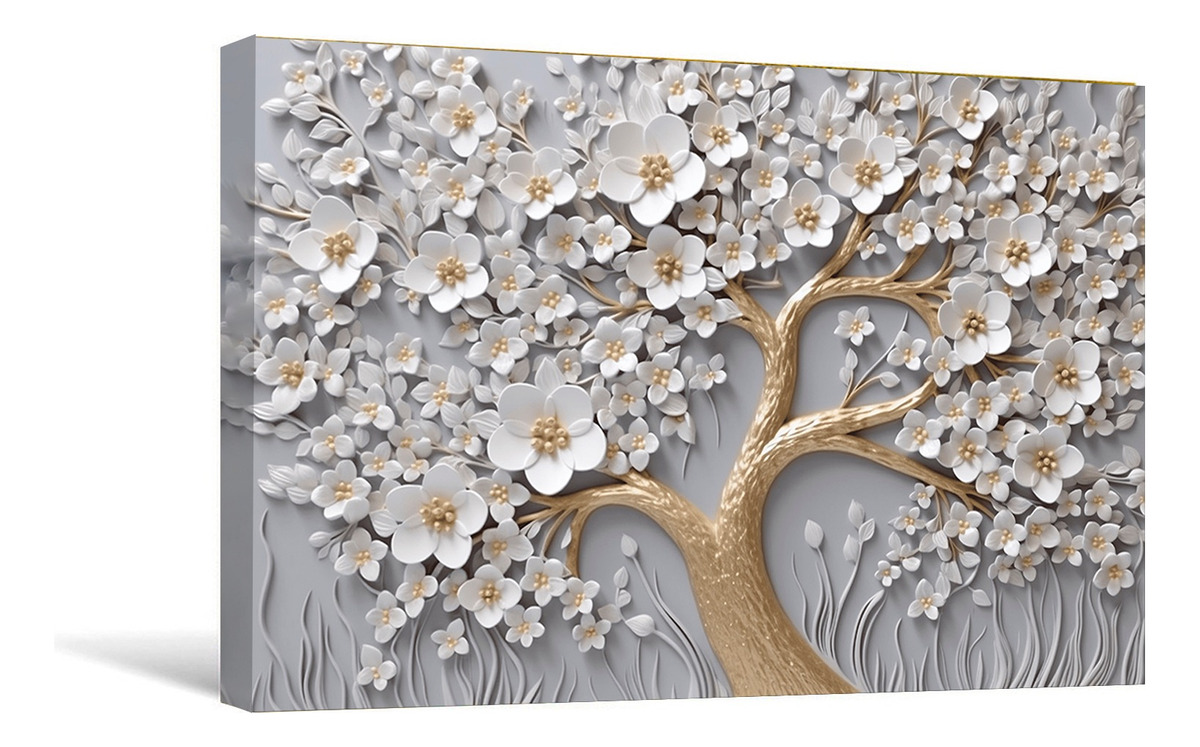 Foto 5 pulgar | Cuadros Decorativos Para Sala Tipo Oleo Árboles En Canvas