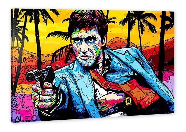 Foto 1 | Cuadro Decorativo Alec Monopoly Cara Cortada Colores Graffit
