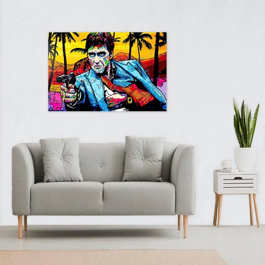 Foto 4 pulgar | Cuadro Decorativo Alec Monopoly Cara Cortada Colores Graffit