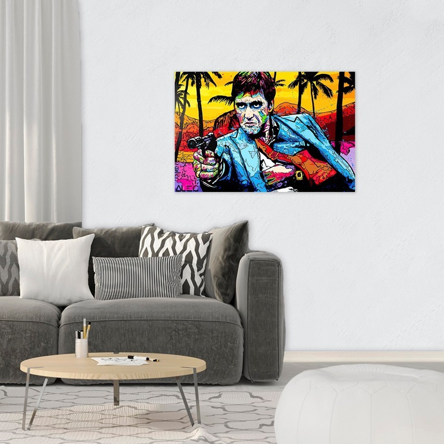 Foto 4 | Cuadro Decorativo Alec Monopoly Cara Cortada Colores Graffit