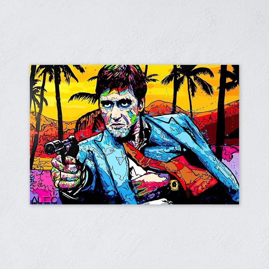 Foto 6 pulgar | Cuadro Decorativo Alec Monopoly Cara Cortada Colores Graffit
