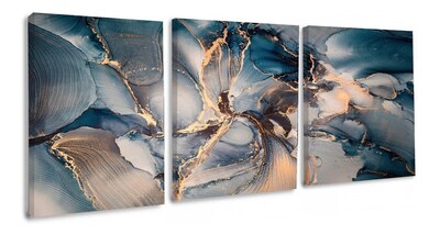 Foto 4 | Tríptico Cuadros Canvas Arte Abstracto Moderno Hd Premium