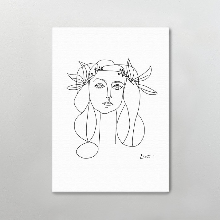 Foto 5 | Cuadros Minimalistas Picasso Canvas Algodón Tipo Museo 6 Mod Color Rostro Mujer