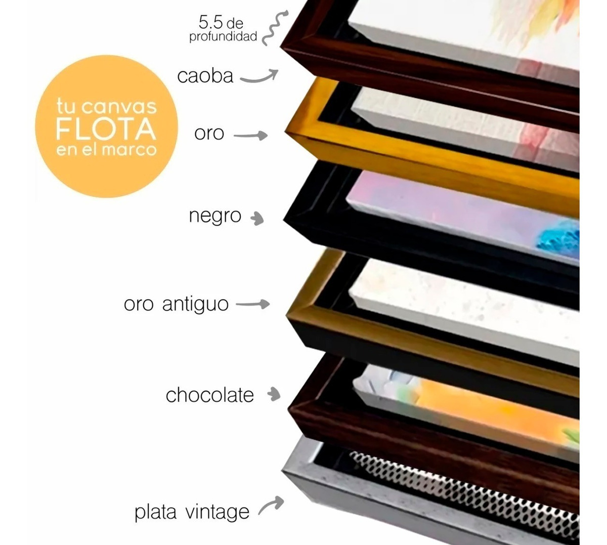 Foto 5 | Cuadro Canvas Elefantes Tipo Acurela Colores Lienzo Canvas Color Multicolor Armazón Bastidor