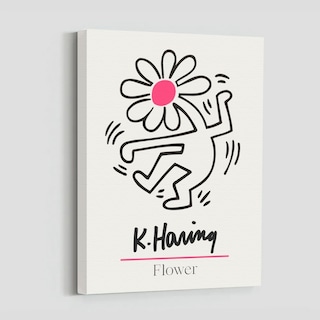 Foto 4 | Set Cuadros Flores Matisse Keith Haring Flower Market Canvas