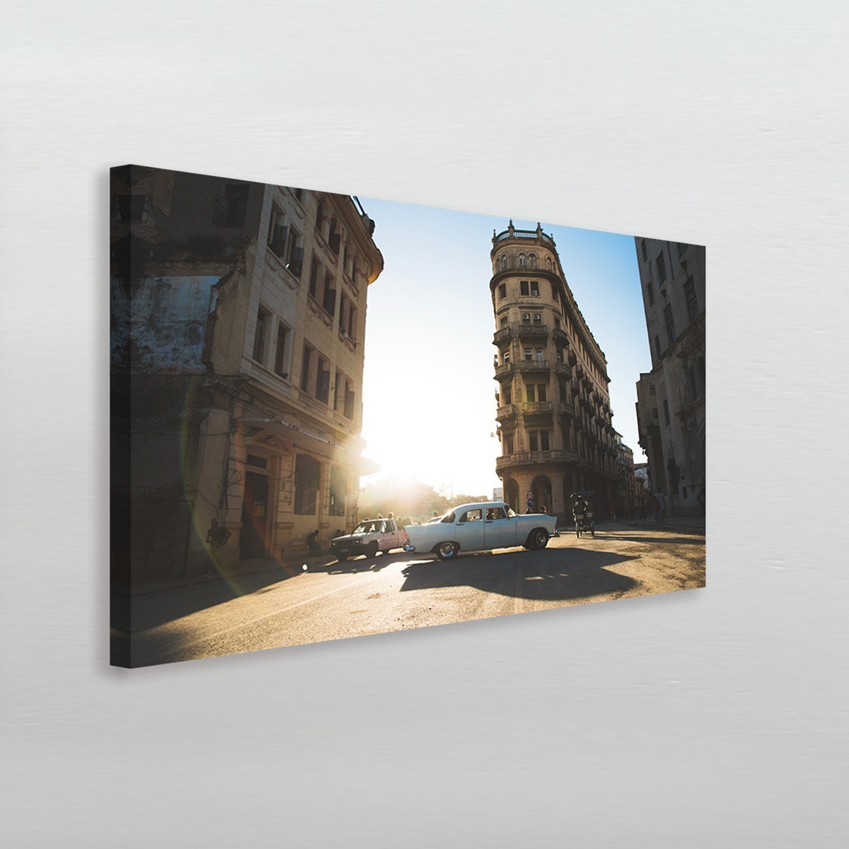 Foto 4 pulgar | Cuadro Carro Vintage Cuba Sala Recamara Canvas Grueso 60x90 Color Multicolor Armazón Bastidor
