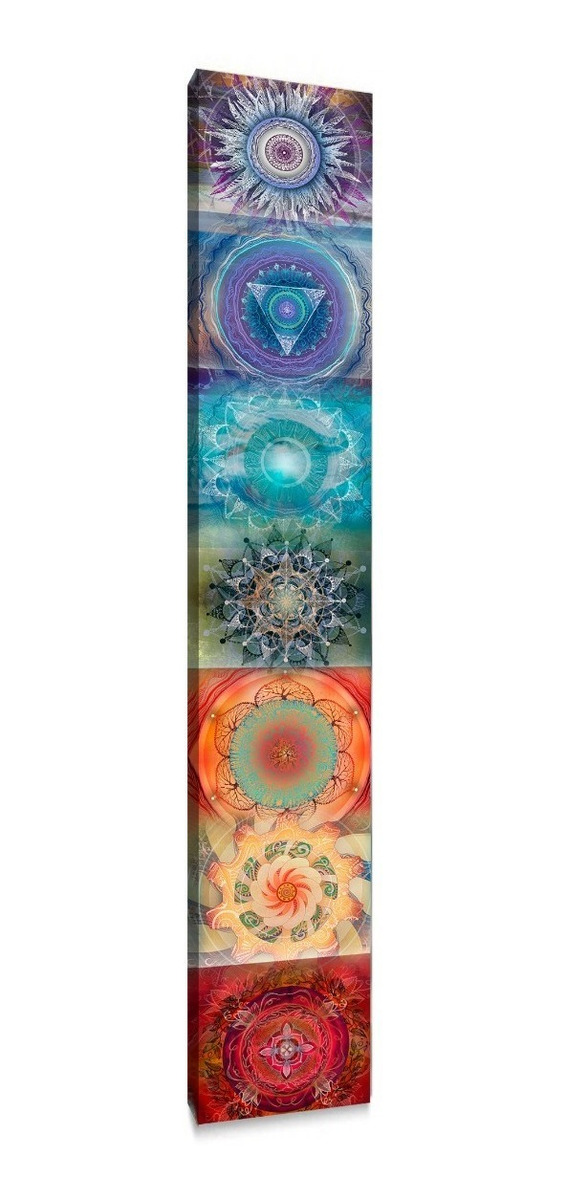 Chakras Cuadro Canvas Montado Enmarcado Flotante