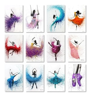 Foto 3 | Cuadros Bailarinas Ballet Moderno Abstracto En Canvas Color Armazón Bastidor