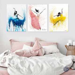 Foto 4 | Cuadros Bailarinas Ballet Moderno Abstracto En Canvas Color Armazón Bastidor