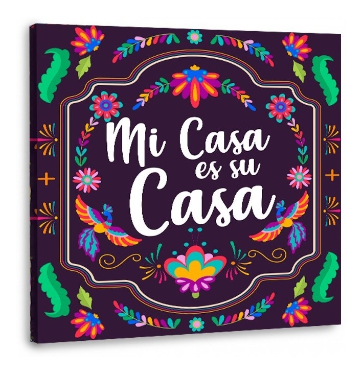 Cuadro Decorativo Mexicano Estilo Huichol Otomi Para Casa Color Multicolor Armazón Bastidor