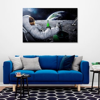 Foto 2 | Cuadro Astronauta Con Cerveza Grande Con Marco