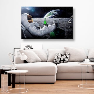 Foto 4 | Cuadro Astronauta Con Cerveza Grande Con Marco