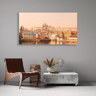 Foto 2 | Cuadro Castillo De Praga Vintage Sala Recamara Canvas Ciudad