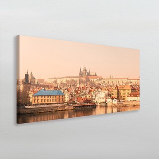 Foto 3 | Cuadro Castillo De Praga Vintage Sala Recamara Canvas Ciudad