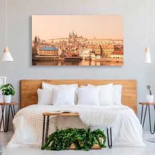 Foto 4 | Cuadro Castillo De Praga Vintage Sala Recamara Canvas Ciudad