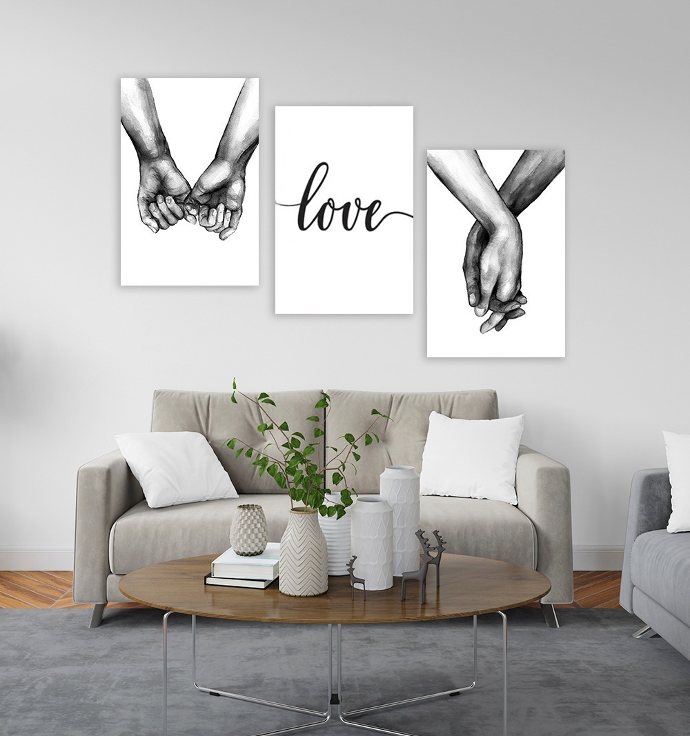 Foto 5 pulgar | Set Cuadros Decorativos Pareja Amor Moderno, Sala, Recamara