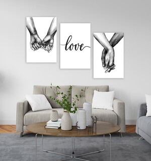 Foto 4 | Set Cuadros Decorativos Pareja Amor Moderno, Sala, Recamara