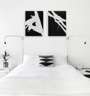 Foto 1 | Set 2 Cuadros Decorativos Moderno Minimalista Blanco Y Negr