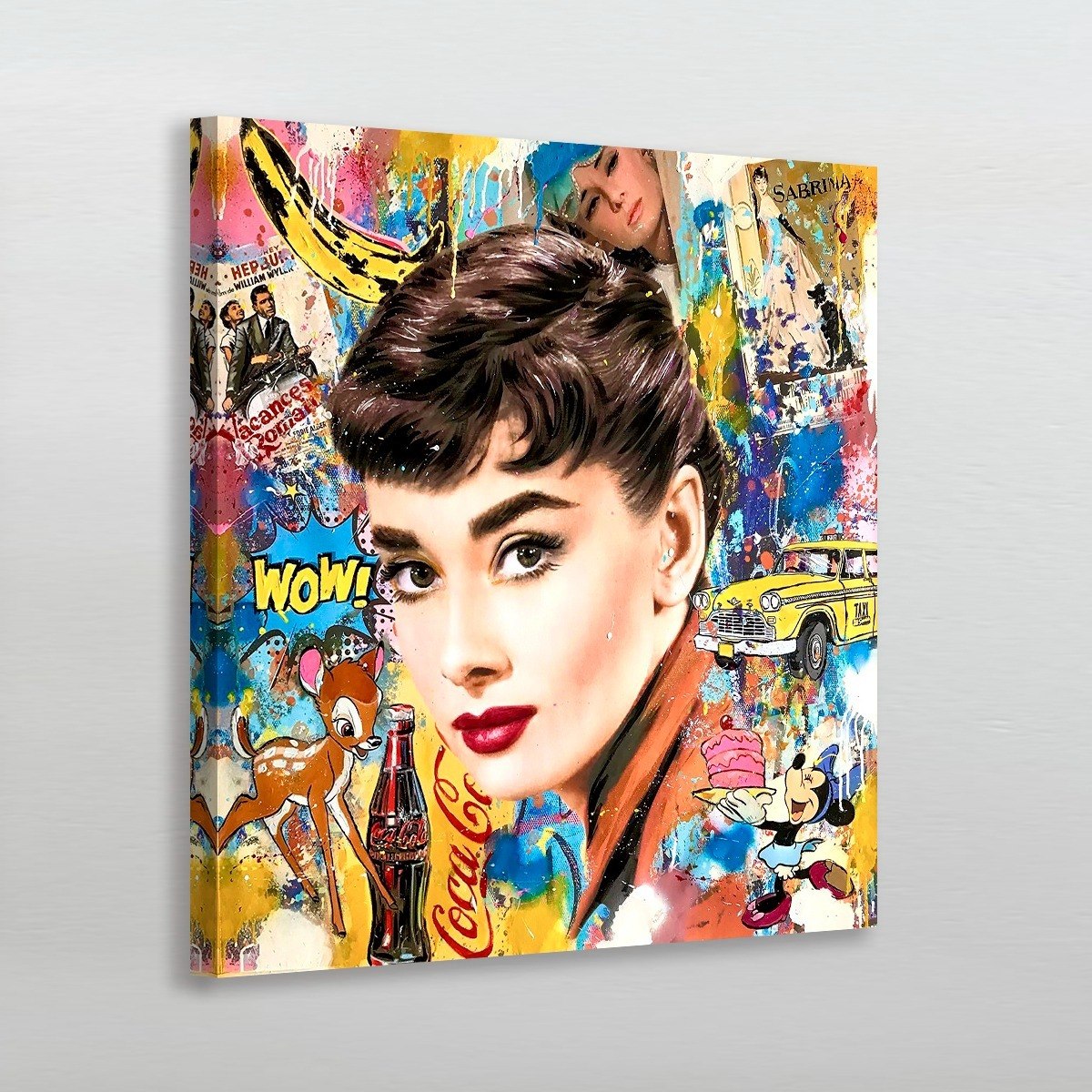 Foto 3 pulgar | Cuadro Decorativo Audrey Hepburn Grafiti Para Estética Sala