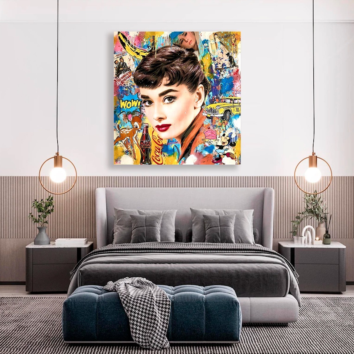 Foto 4 | Cuadro Decorativo Audrey Hepburn Grafiti Para Estética Sala