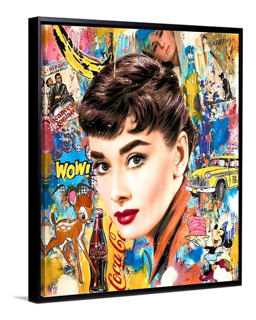 Foto 6 pulgar | Cuadro Decorativo Audrey Hepburn Grafiti Para Estética Sala