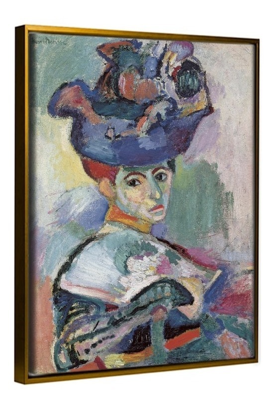 Foto 4 pulgar | Cuadro Arte Henri Matisse Mujer Con Sombrero En Canvas Hd