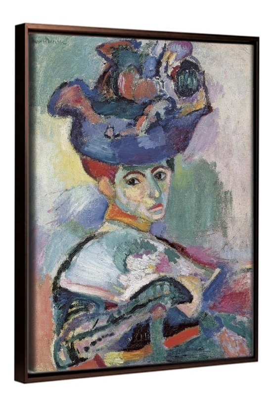 Foto 6 pulgar | Cuadro Arte Henri Matisse Mujer Con Sombrero En Canvas Hd