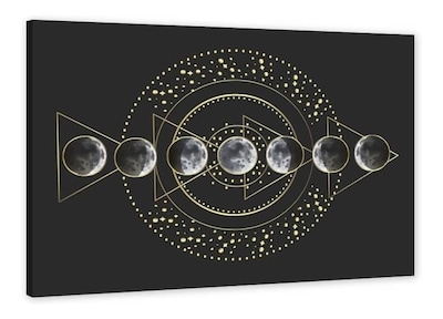 Foto 1 | Fases De La Luna Boho Cuadro Decorativo En Lienzo Canvas Hd