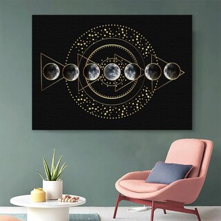 Foto 2 | Fases De La Luna Boho Cuadro Decorativo En Lienzo Canvas Hd