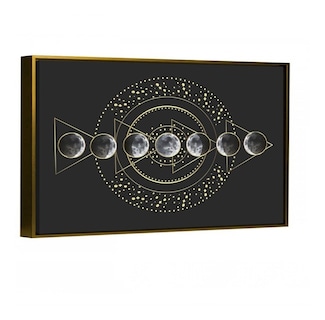 Foto 3 | Fases De La Luna Boho Cuadro Decorativo En Lienzo Canvas Hd