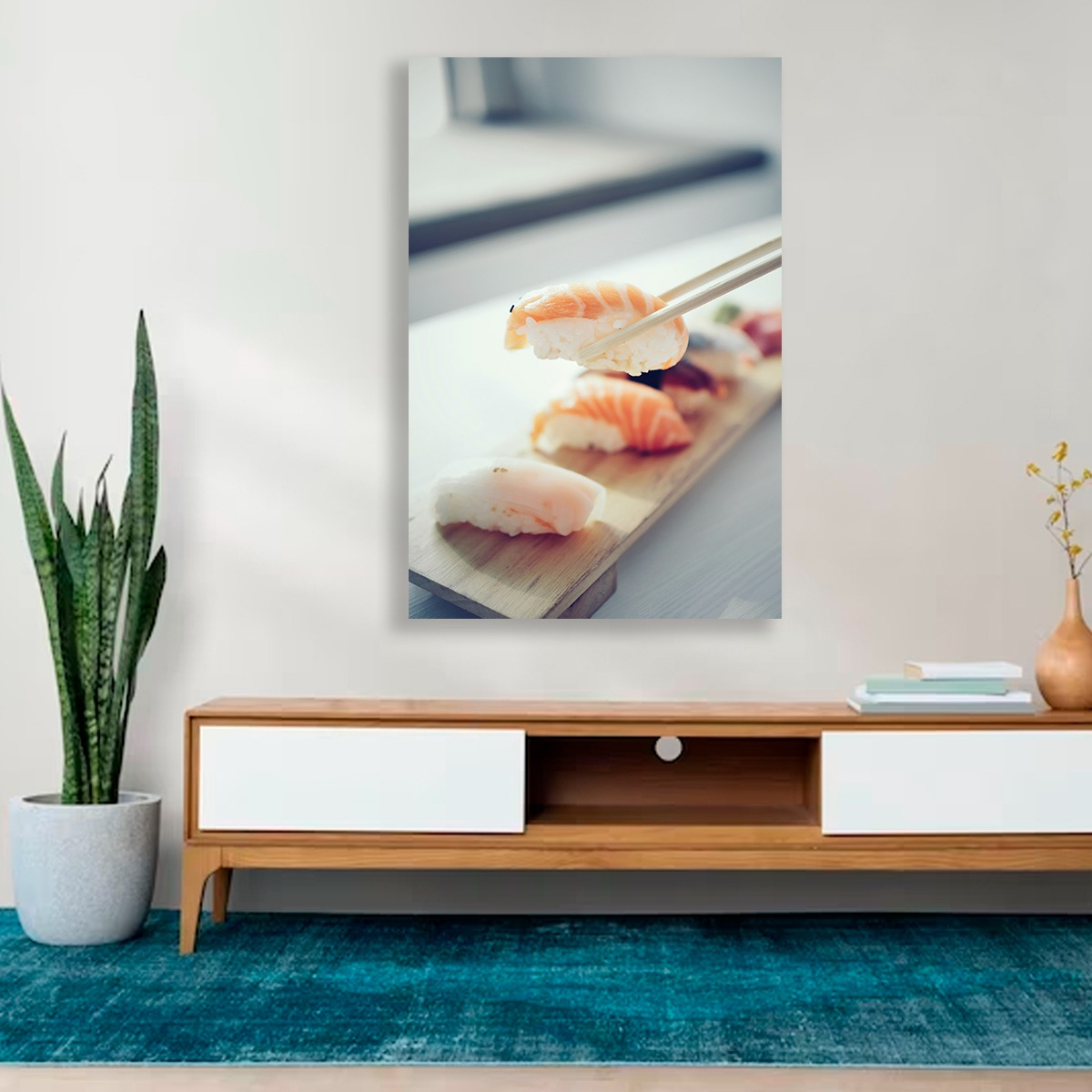 Foto 3 pulgar | Cuadro Decorativo Para Restaurante Sushi Salmon 80x120cm