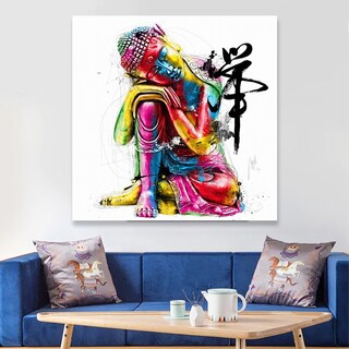 Foto 5 | Cuadro Canvas Buda Color En Lienzo No Sintetico Listo Para C Color Multicolor Armazón Bastidor