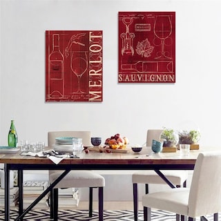 Foto 3 | Cuadros Vinos Para Comedor Cocina Vintage Canvas C/ Bastidor Color Vino