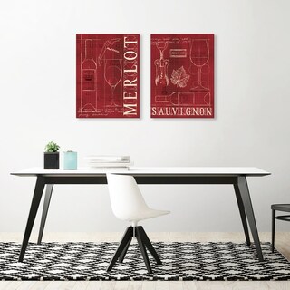 Foto 4 | Cuadros Vinos Para Comedor Cocina Vintage Canvas C/ Bastidor Color Vino