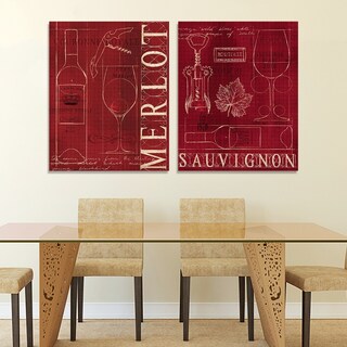 Foto 5 | Cuadros Vinos Para Comedor Cocina Vintage Canvas C/ Bastidor Color Vino