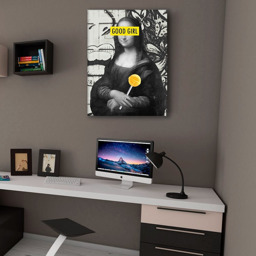 Foto 4 pulgar | Cuadro Monalisa Arte Pop Moderno Canvas Grueso 90x120cm