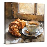 Cuadro Decorativo Panaderia Cafeteria Croissant Decogaleria