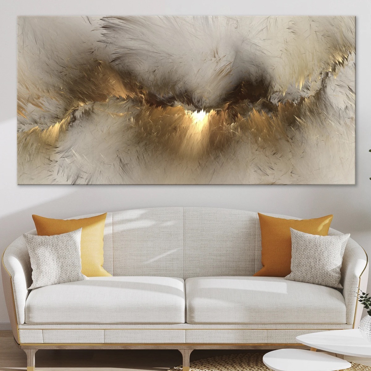 Foto 5 pulgar | Cuadro Abstracto Canvas Salacomedor 140x70cm Con  Marco