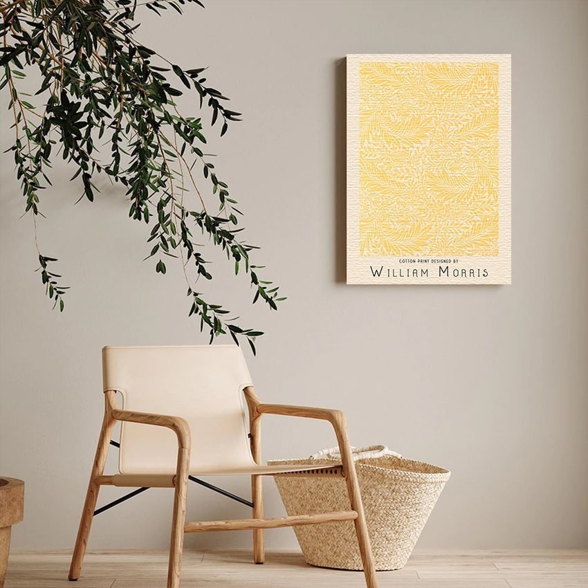 Foto 2 pulgar | Cuadro Canvas William Morris Flores Amarillas Vintage Print