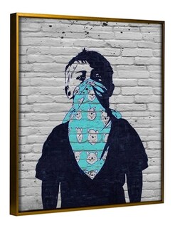 Foto 5 | Cuadro Banksy Distanciamiento Social En Canvas Graffiti