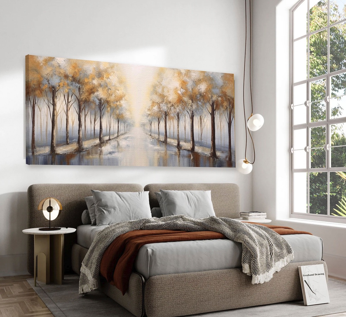 Foto 4 | Cuadros Para Sala Paisajes Abstractos Modernos En Canvas Hd