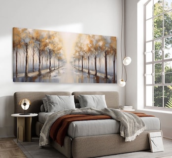 Foto 4 | Cuadros Para Sala Paisajes Abstractos Modernos En Canvas Hd