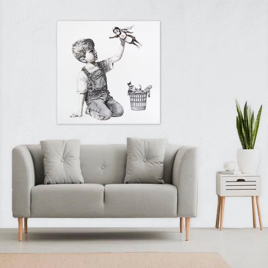 Foto 4 | Cuadro Decorativo Arte De Banksy Tributo Al Personal Médico