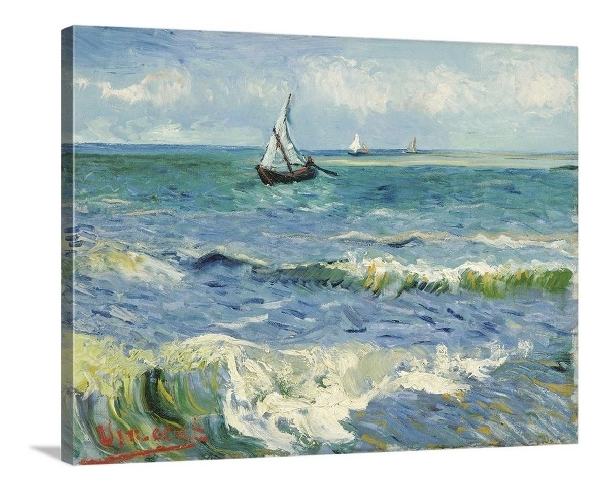 Foto 1 | Cuadro Decorativo Paisaje Tipo Oleo Del Mar Van Gogh Canvas