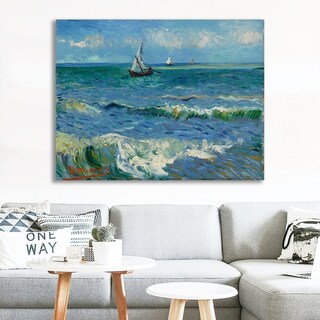 Foto 2 | Cuadro Decorativo Paisaje Tipo Oleo Del Mar Van Gogh Canvas