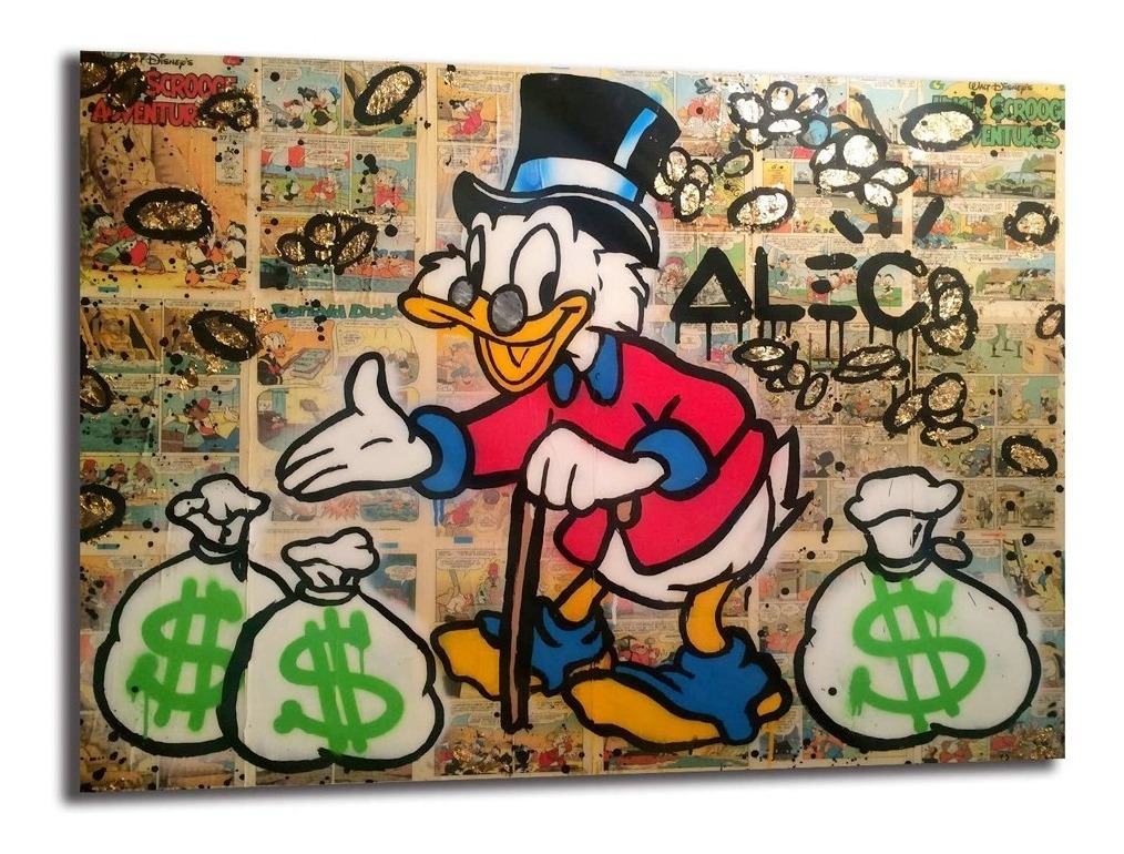 Foto 2 pulgar | Cuadros Alec Monopoly En Canvas Graffiti Art Urban Modernos