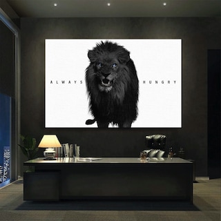 Foto 1 | Canvas Leon Always Hungry Money Oficina 140x90 Premium